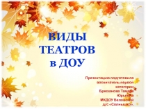 Презентация Виды театров в ДОУ