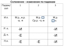 Презентация по русскому языку по теме Склонение сущесвительных 5 класс