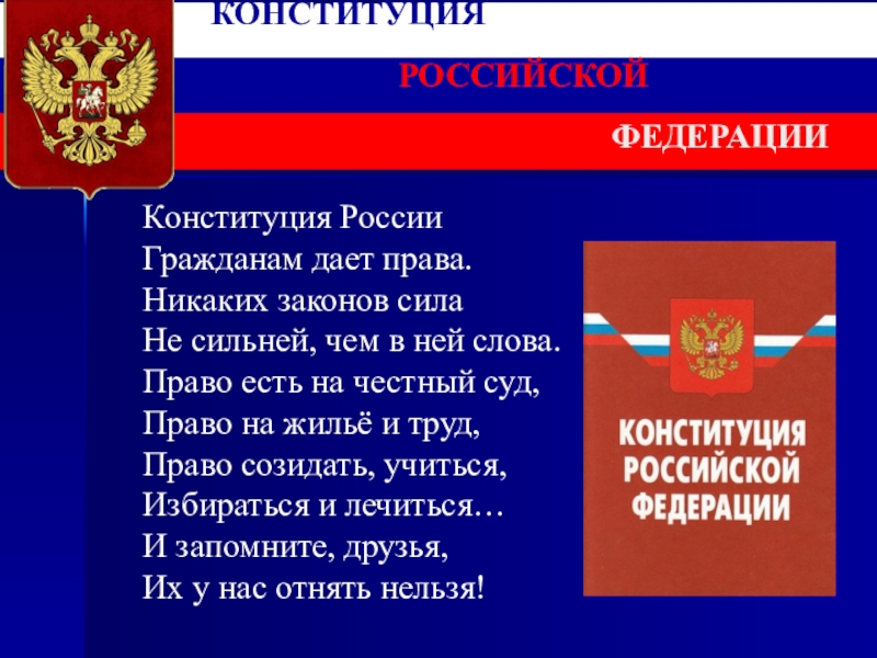 Презентация конституции рф