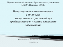 Исследовательская работа Использование коми-ижемцами лекарственных растений