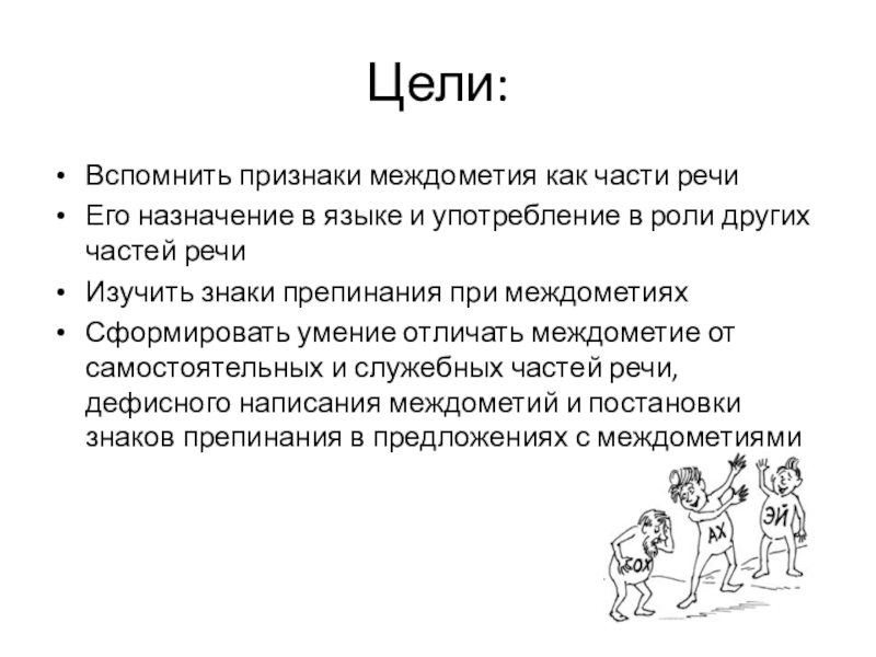 Презентация к уроку междометие 7 класс