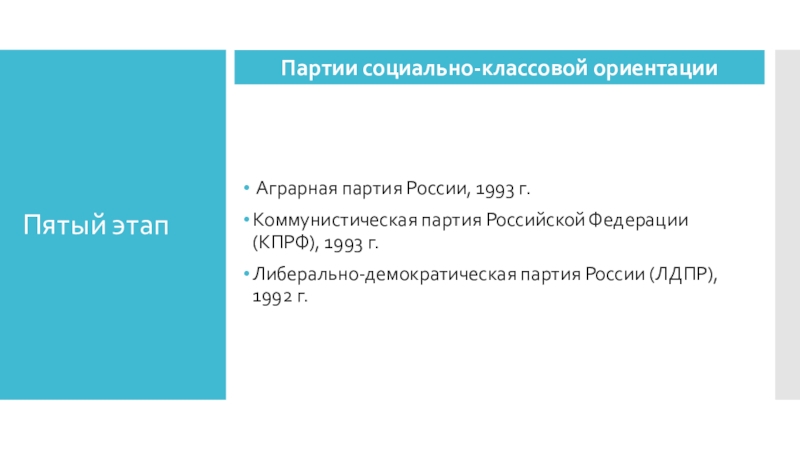 У истоков политических партий российского общества проект