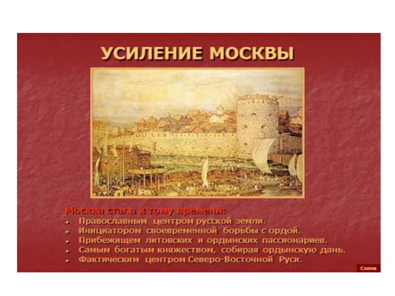 Тест по истории россии усиление московского княжества