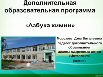 Презентация дополнительной образовательной программы Азбука химии