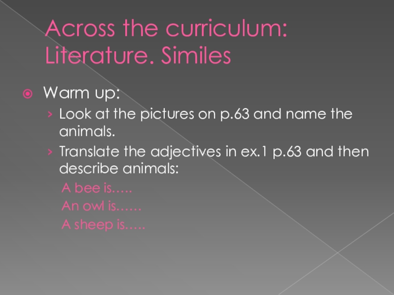 Презентация Презентация к уроку Extensive Reading\Across the curriculum: Literature (Spotlight 5)