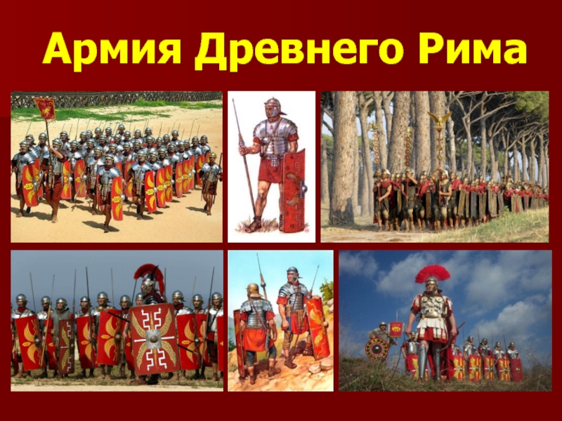 Презентация Презентация по истории на тему Армия Древнего Рима