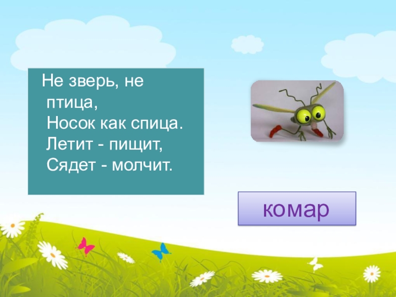 Загадку летит. Летит пищит сядет молчит. Летает а не птица а не зверь. Не зверь не птица носок как спица летит пищит сядет молчит. Загадка летит пищит сядет молчит.