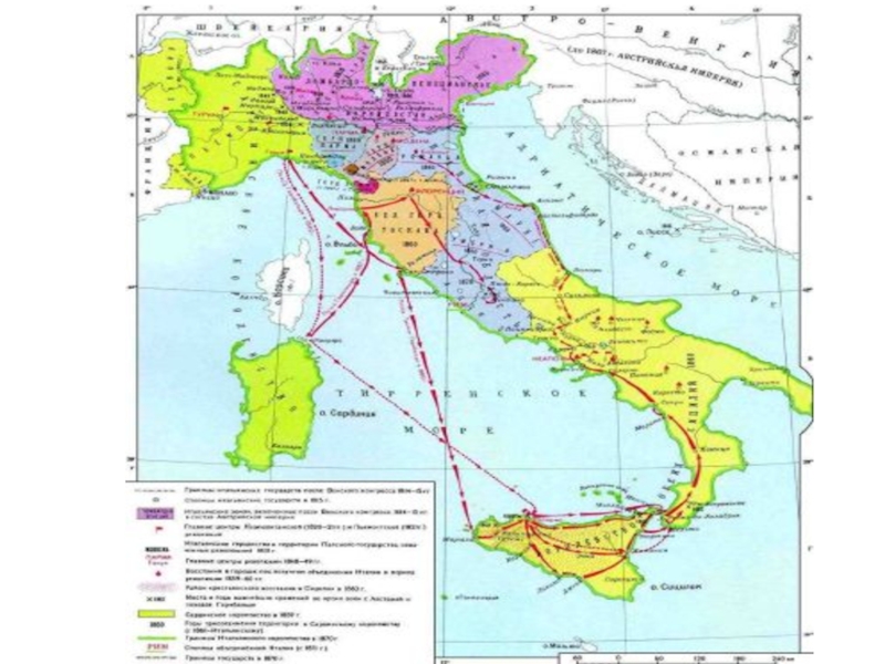 От альп до сицилии объединение италии презентация