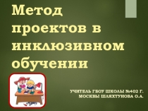 Метод проектов в инклюзивном обучении