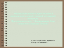 Презентация студента Декорирование холодных блюд.