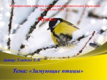 Презентация Зимующие птицы для детей старшей группы
