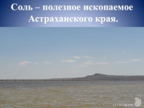 Презентация Соль - полезное ископаемое Астраханского края