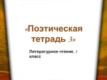Презентация Поэтическая тетрадь 3