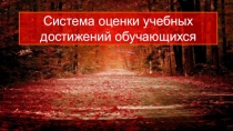 Система оценки учебных достижений обучающихся