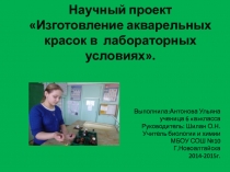 Презентация по биологии на темуАкриловые краски