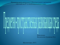 Презентация предметно-пространственной развивающей среды