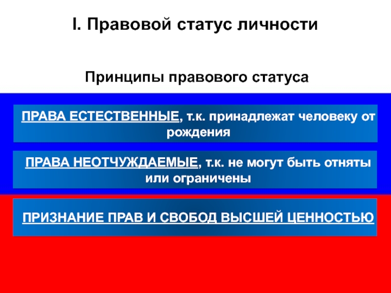 Основы правового статуса личности принципы