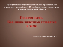 Презентация Поздняя осень. Как дикие животные готовятся к зиме