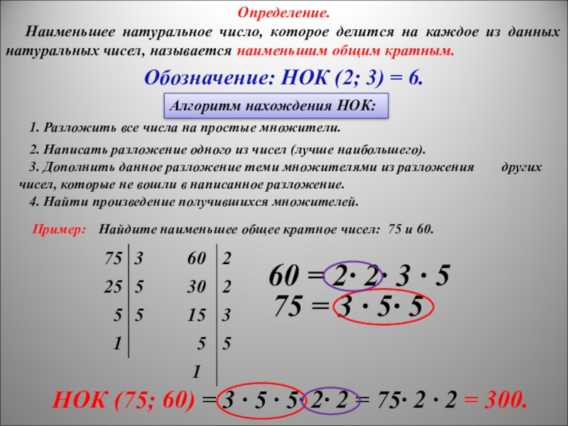 Общее кратное 2 и 2. Наименьшее общее кратное. Наименьшее общее кратное чисел. НОК наименьшее общее кратное. Алгоритм нахождения НОК.