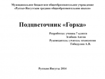 Презентация творческого проекта ПодцветочникГорка.