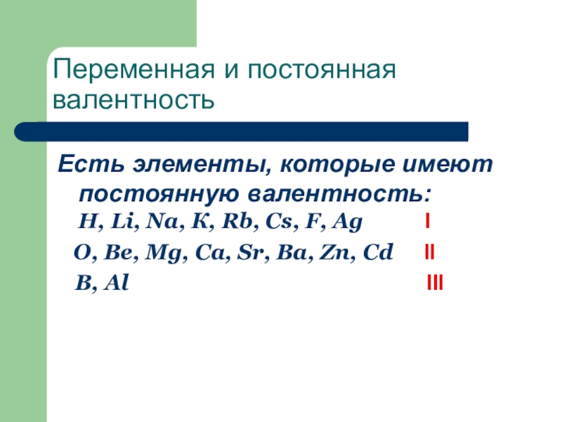 Валентность химия 8 класс презентация