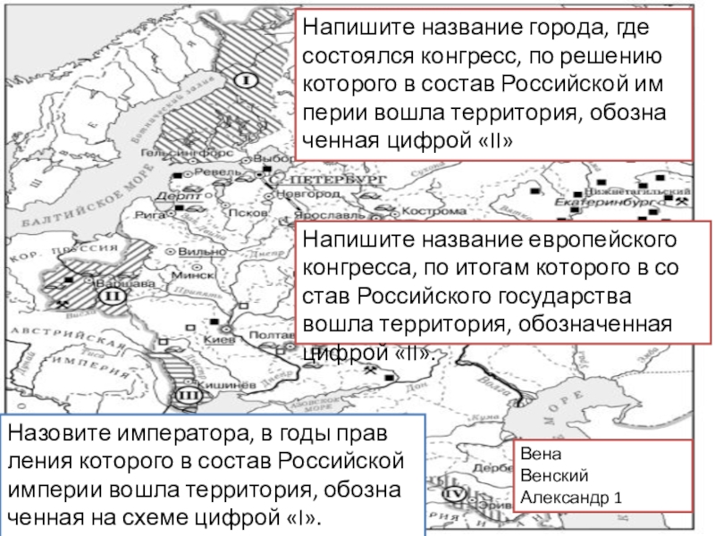 Территория обозначенная на схеме цифрой 3 была утеряна российской империей по условиям мирного