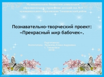 Проект по ознакомлению с окружающим миром в подготовительной группе Прекрасный мир бабочек