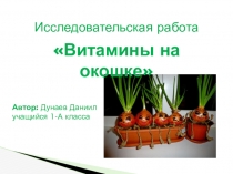 Презентация Витамины на окошке