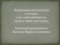 Викторина  Мой любимый город