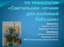 Презентация по технологии к проекту по теме электроработы 7 класс