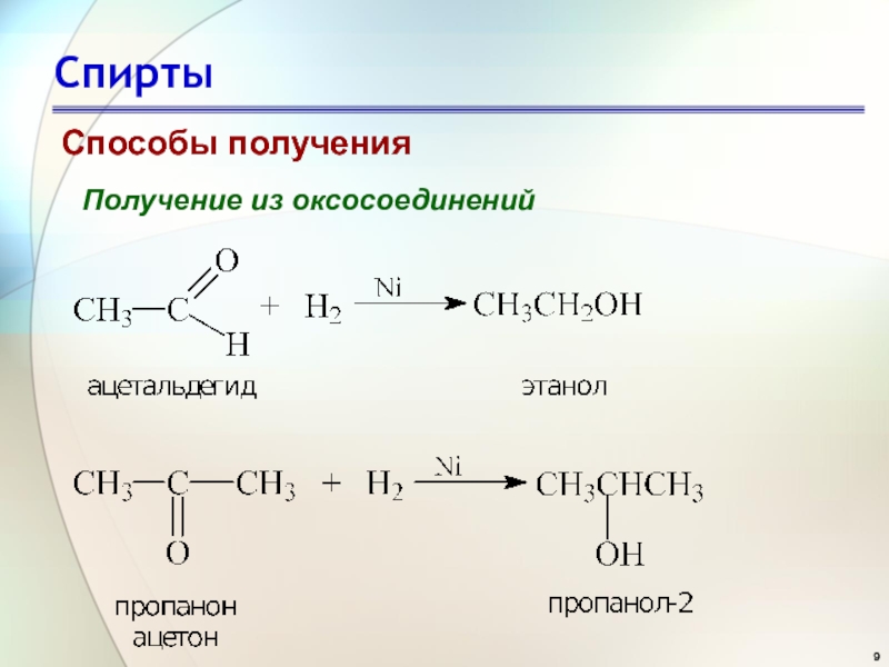 Презентация спирты 9 класс кузнецова