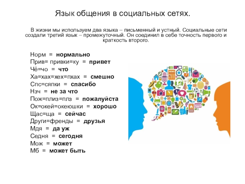 Как влияют социальные сети на язык проект по русскому языку 11 класс