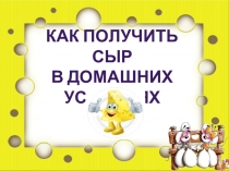 Презентация к исследовательской работе Можно ли получить сыр в домашних условиях?