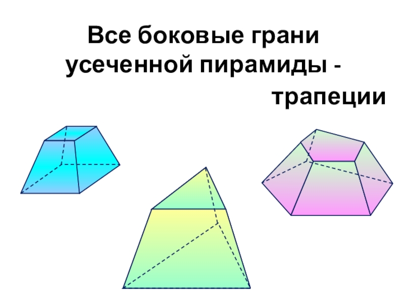 Пирамида трапеция. Боковые грани усеченной пирамиды трапеции. Боковые грани правильной усеченной пирамиды. Боеовые грани усечённой пирамиды. Грани усеченной пирамиды.