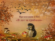 Презентация В лес за грибами