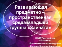 Презентация Развивающая среда в ДОУ