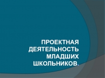 Презентация Проектная деятельность как способ организации образовательного пространства