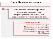 Презентация по физике 7 класс Сила. Явление тяготения.