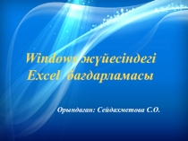 Windows жүйесіндегі Excel бағдарламасы