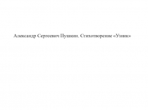 Презентация по литературе. Пушкин. Стихотворение Узник