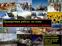 Проверочная работа по географии на тему Экономические районы страны (9 класс)