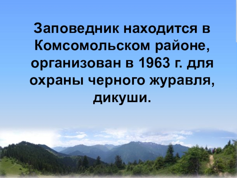 Презентация на тему заповедники хабаровского края