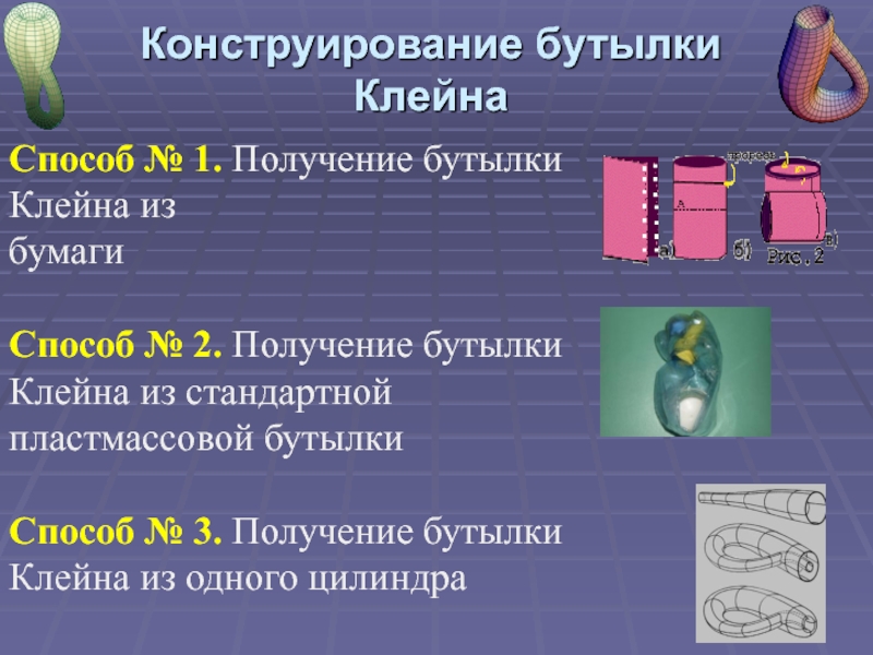 Загадки и применение бутылки клейна проект