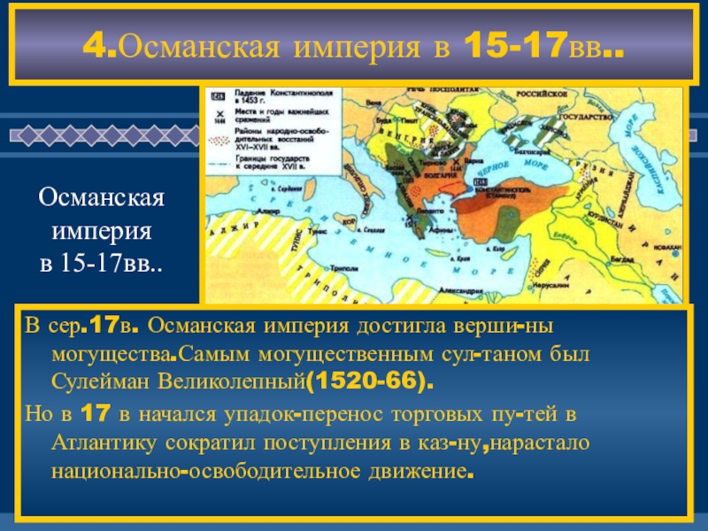 Презентация по истории 7 класс блистательная порта период расцвета и начало упадка