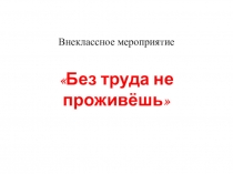 Презентация к внеклассному мероприятию Без туда не проживешь.