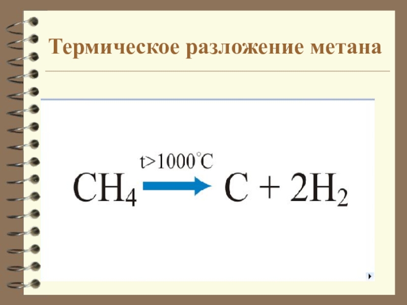 Полное разложение метана схема