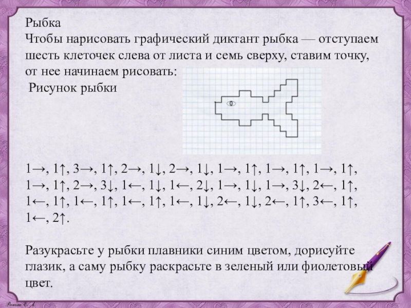 Презентация графический диктант 1 класс по клеточкам