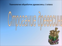 Презентация по технологии для 5 класса по теме Строгание заготовок из древесины