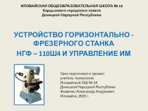 Назначение и устройство настольно-фрезерного станка НГФ -110Ш4. Настройка и управление фрезерным станком.