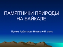 Проект по байкаловедению Бухта Песчаная